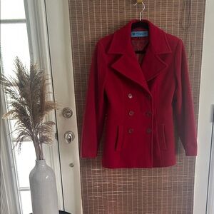 ✨ Kenneth Cole Reaction Red Peacoat ✨